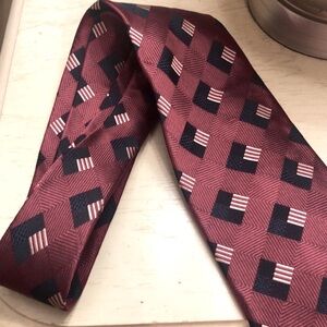 Ermenegildo Zegna Tie/ burgundy print